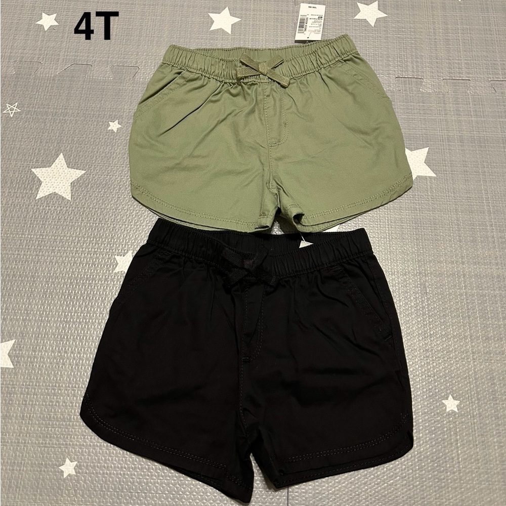 Kids' Green and Black Shorts Set